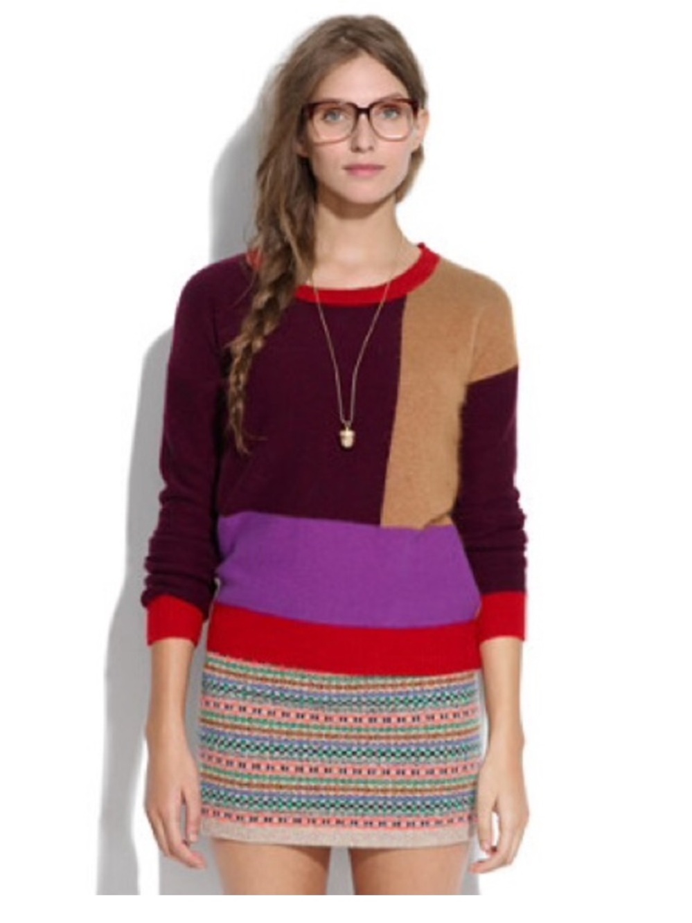Wallace Madewell Brightside Color Block Sweater XS